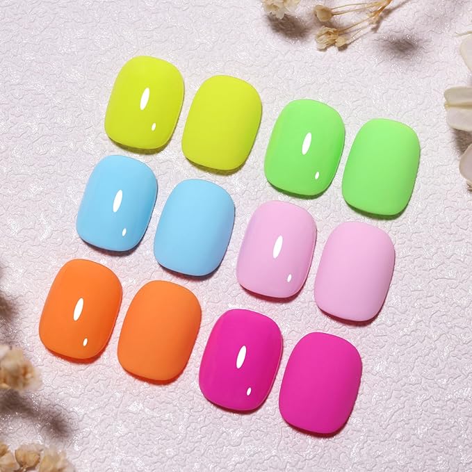 10ml Hema-Free 6 Colors Macaron Gel Nail Polish Neon Yellow Pink Blue Hema Free Salon DIY Gift for Women