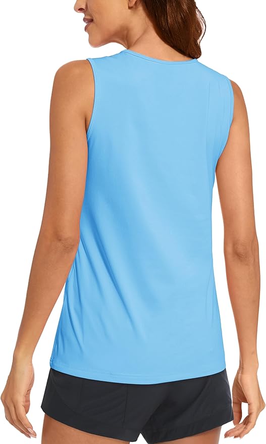 MAGCOMSEN Women's Sleeveless Workout Shirts UPF 80+ Dry Fit Running Wicking Tank Tops Athletic Gym Summer