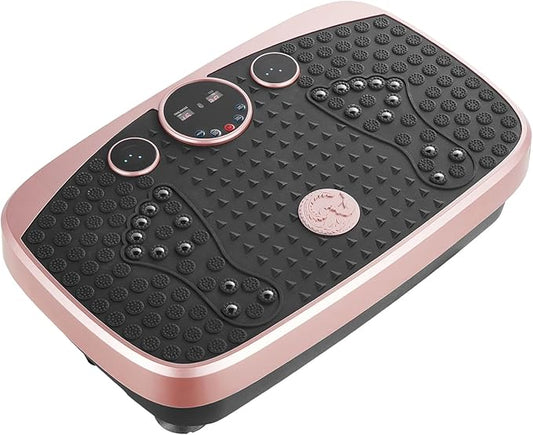 VEVOR Vibration Plate Exercise Machine, Whole Body Shaker for Lymphatic Drainage and Weight Loss, Home Workout Gym Fitness Equipment with 2 Resistance Bands, Vibrating Platform for Women Men