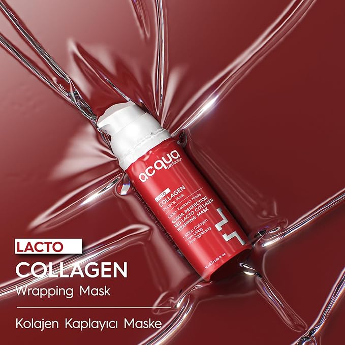 Luxury Skin Care: Anti-Aging & Firming Face Mask with Red Lacto Collagen & Hyaluronic Acid - Hydrating, Pore-Tightening, Beauty Skincare Essential, 70 Ml