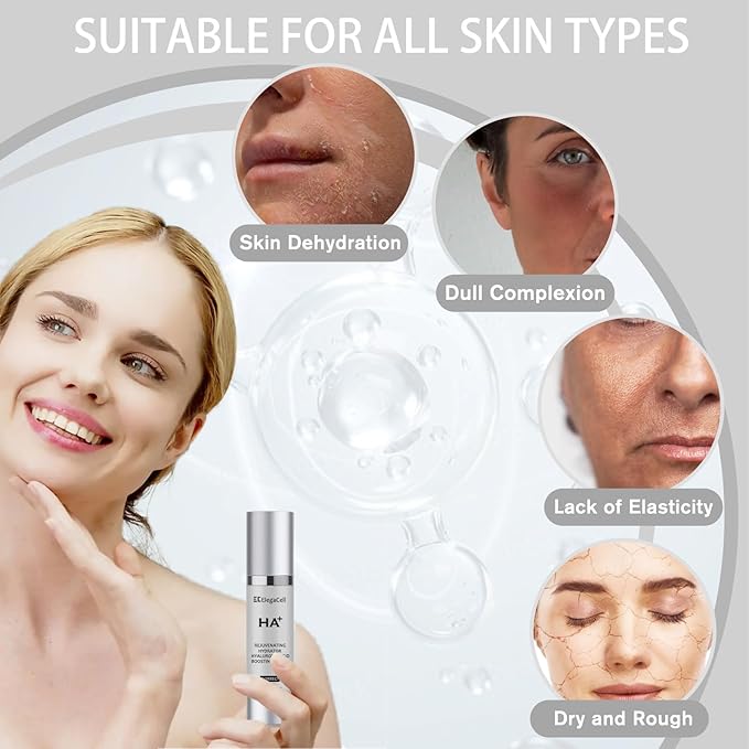 HA Rejuvenating Hydrator Hyaluronic Acid Serum for Face, Deep Hydrating Serum Made with Niacinamide and Ceramides