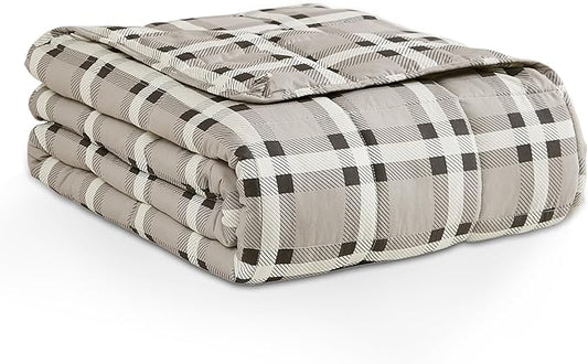 L'AGRATY Weighted Blanket - 48"x72" 20lbs Cooling Breathable Heavy Blanket Microfiber Material with Glass Beads for Adult All-Season Summer Fall Winter Soft Thick Comfort