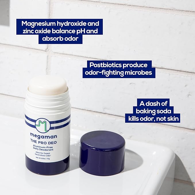 Megaman Pro Deo | Aluminum-Free Deodorant | Long-lasting Citrus Woods Scent | 2.6 oz