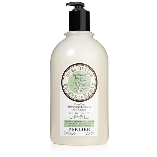 Perlier Shea Butter with Pure Pear Bath & Shower Cream, 101.4 fl. oz.