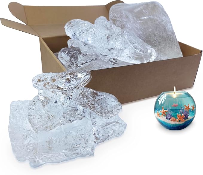 TooGet Transparent Jelly Wax DIY Candle Making Gel Wax Handmade Material Crystal Gel Candle for Candle Making and Handcraft Scented Candles Supplies - 10 lb