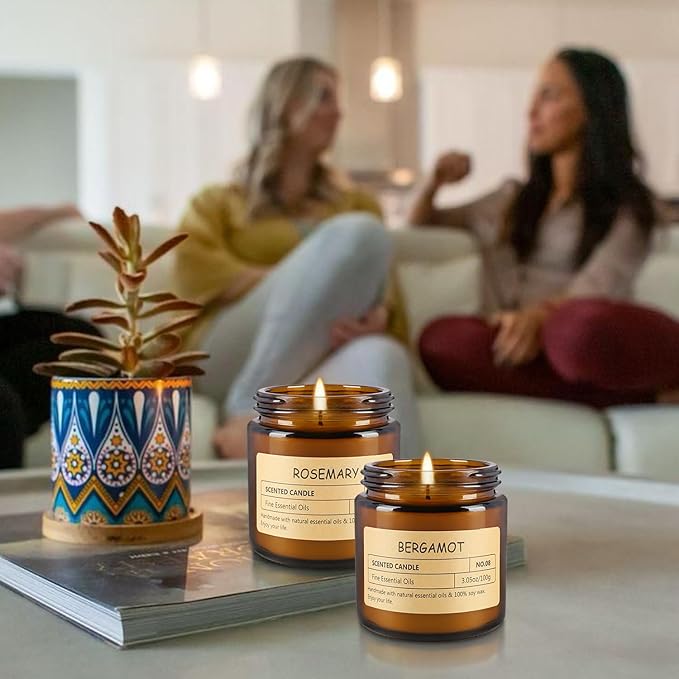 12 Pcs Scented Candles with Added Natural Essential Oils, 3.05oz, Suitable for Various Festivals, Parties, Yoga, and Home Scene.