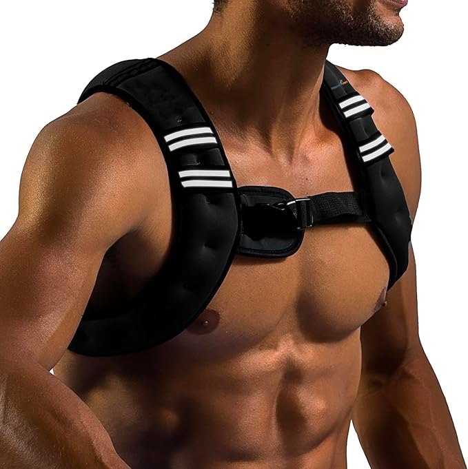 Weighted Vest for Men and Women 6Lb/8Lb/10Lb/12Lb/15Lb/20Lbs Adjustable Workout Vest for Strength Training, Running, Cardio, Rucking, Fitness & Cross Training