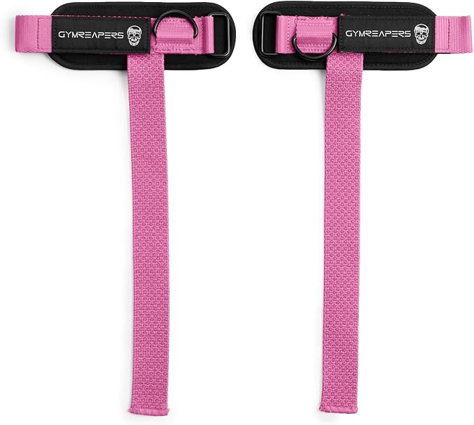 Gymreapers GripLink Lifting Straps – Heavy Duty D-Ring Weight Lifting Wrist Straps with Anti-Slip Silicone Grip Beads, Cushioned & Adjustable Support for Deadlifts, Powerlifting, Cable Machines & Gym Training