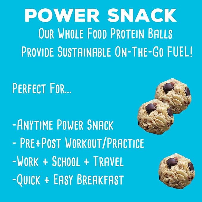 simplyFUEL Whole Food Protein Balls with Probiotics - Chocolate Almond Coconut Snacks - Protein Snack - Gluten Free Energy Balls (24 Packs)