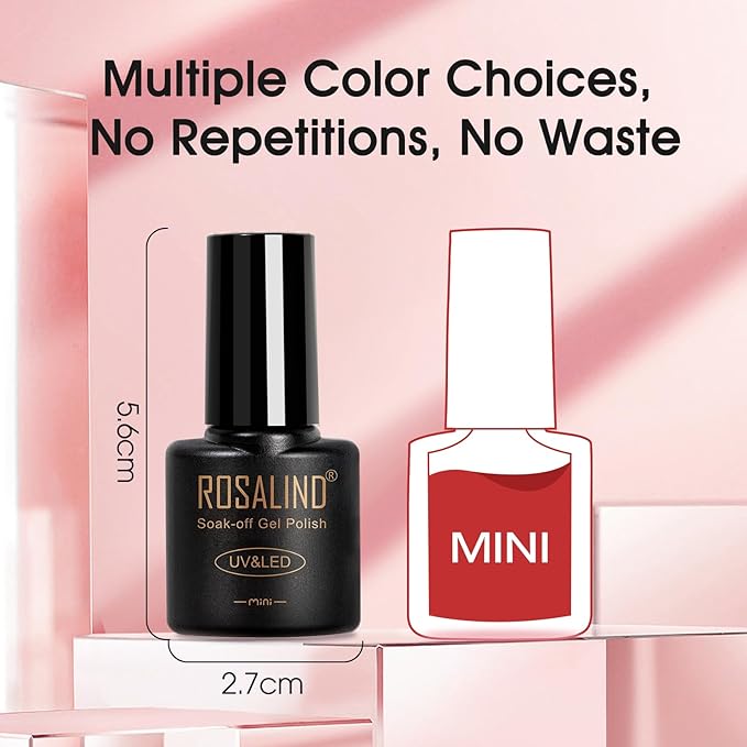 ROSALIND Christmas Red Gel Polish, 12 Colors Burgundy Glitter Red Nail Polish for Nail Art, Bloody Mary Collection Cherry Wine Colors Winter U V Gel Nail Polish Gift