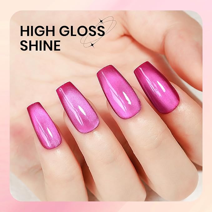 12 Colors Magnetic Nail Polish Gel Nude Series Moonlight Cat Eye Gel Nail Polish with Magnet Soak Off UV Manicure Gift for Women Girls