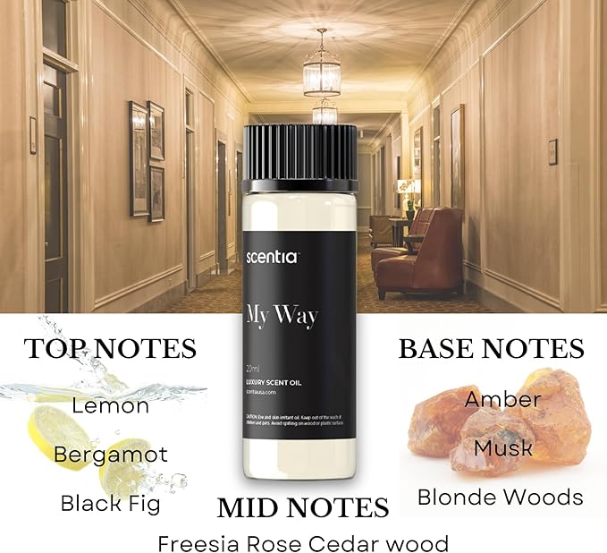 My Way Hotel Diffuser Oil | Aromatherapy Fragrances Inspired by 5-Star Hotels | Luxurious Scents Gift Set-5x20ml Bottles Set-The 1 Hotel Miami Beach & 5-Star Hotels