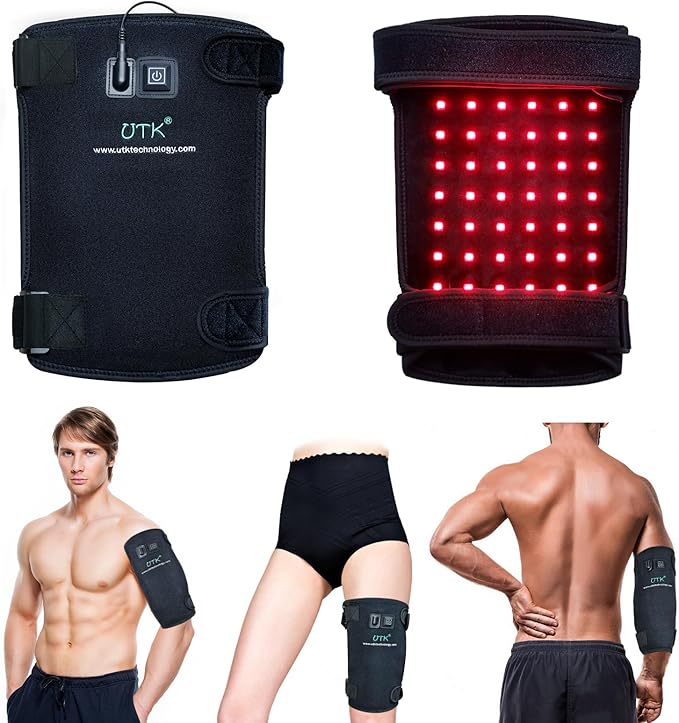 UTK Red Light Therapy for Body, 162Pcs 660nm Red Light & 54Pcs 850nm Infrared Light Therapy Belt for Knee Elbow, Home Use Wearable Red Light Therapy Pad for Joint Pain Relief