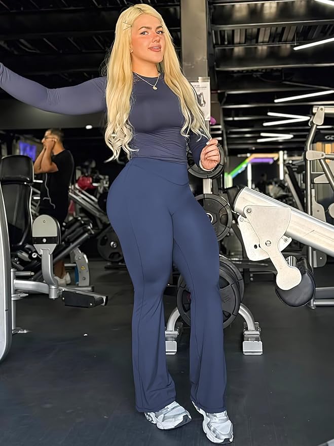 YEOREO Workout Leggings Womens No Front Seam Straight Leggings 29" / 31.5" / 33" High Waist Buttery Eddiy Gym Yoga Pants