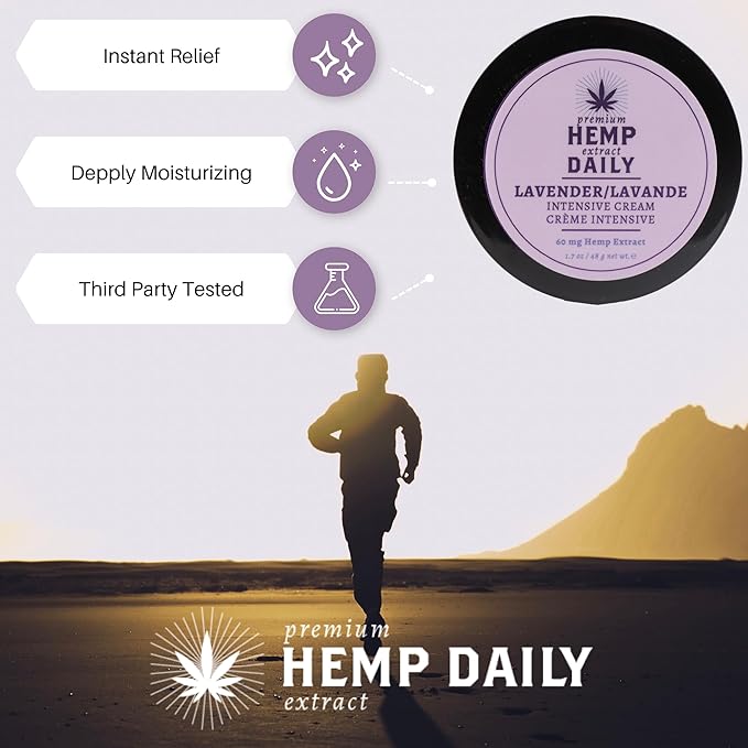 Earthly Body Intensive Cream - Topical Muscle, Knees, Joints, Back, Neck and Shoulder Rub - Organic Ingredients - 1.7 Ounces (Lavender, Pack of 2)