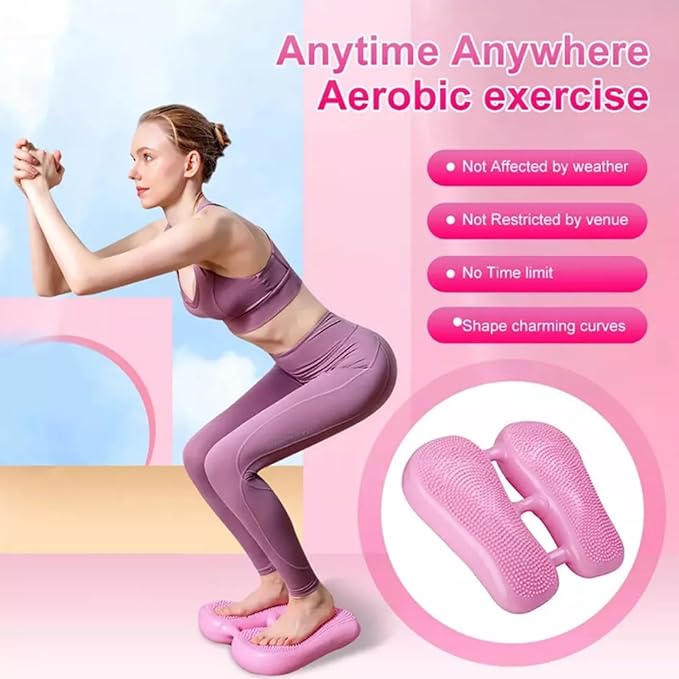 Inflatable Stepper for Exercise, Balance Training Mat for Fitness Yoga, Multi-Function Air Stepper for Gym, Home & Office
