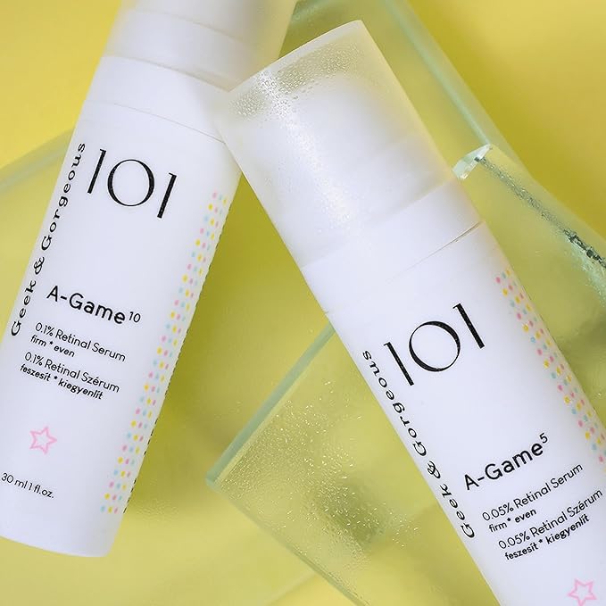 Geek & Gorgeous - A-Game 5 - 0.05% Retinal serum - Silky, Lightweight, Medium-Strength Retinal - for all skin types, especially combination & oily skin, 1 oz