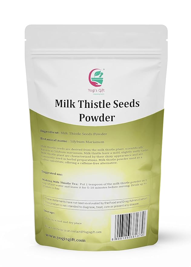Milk Thistle Seed Powder 1 LB | Rich in Silymarin | by Yogi's Gift®