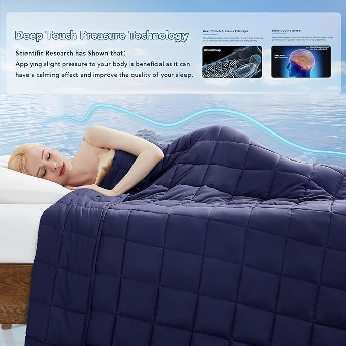 Topcee Weighted Blanket (25lbs 88"x104" Cal King Size) Soft Cooling Heavy Blanket Sleeping, Apply to 240-260 lbs Body, Thick Breathable Blanket with Glass Bead, Easy Care