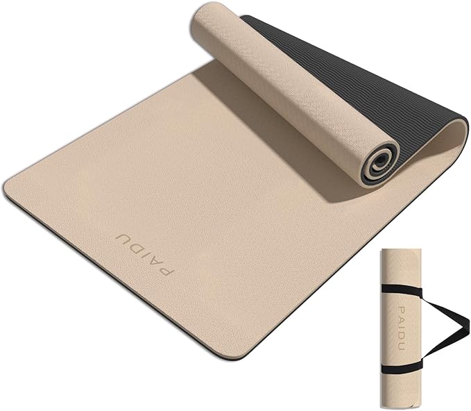 Yoga Mat 8mm Super Thick TPE Fitness Mat | SGS Certified | Non-Slip, Odorless & Tear-Resistant | Unisex with Strap | for Yoga, Pilates, Meditation & Home Workouts