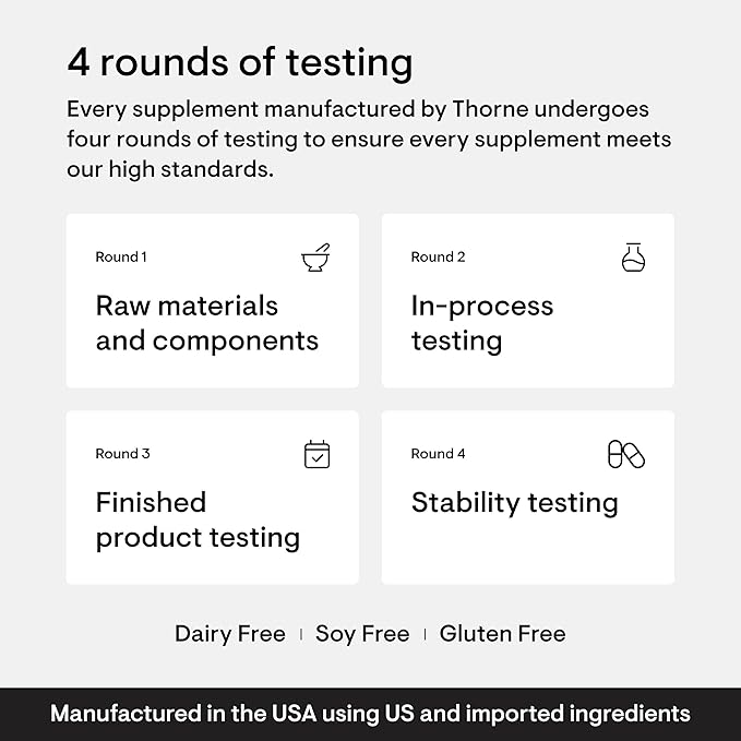 THORNE - Magnesium Glycinate - Support Restful Sleep, Muscle Relaxation, Heart Health, and Metabolism* - Chelated Magnesium Capsules - 90 Servings