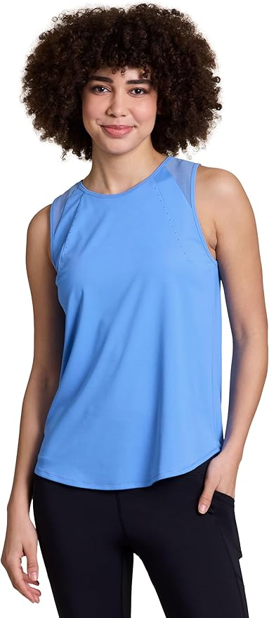 RBX Active Women's Workout Top with Breathable Mesh Panels, Quick Drying Gym Running Tank Top with Plus Sizes