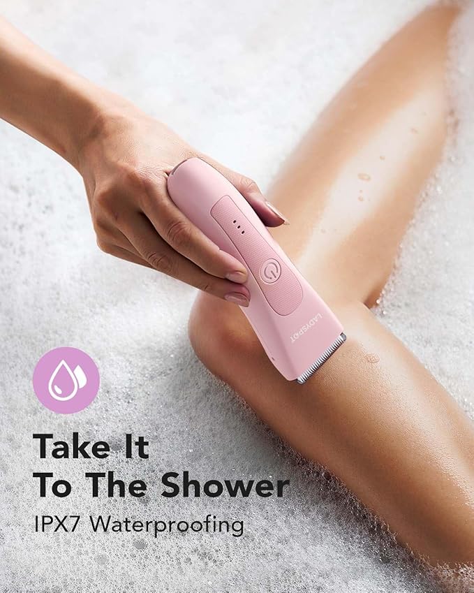 LADYSPOT™ Hair Finishing Trimmers, with 3 Guard and Replaceable Ceramic Blade Heads, LADYSPOT™ Hair Shaver Kit Sets (Women-Pink-Version)