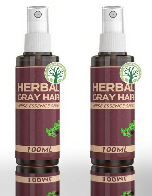 Herbal Gray Hair, Hair Darkening Conditioner Spray, Herbal Hair Coloring Spray, Hair Coloring Essence for 4 Weeks Gradual Results,Natural Hair Darkening Conditioner for Color Revival (2pcs)
