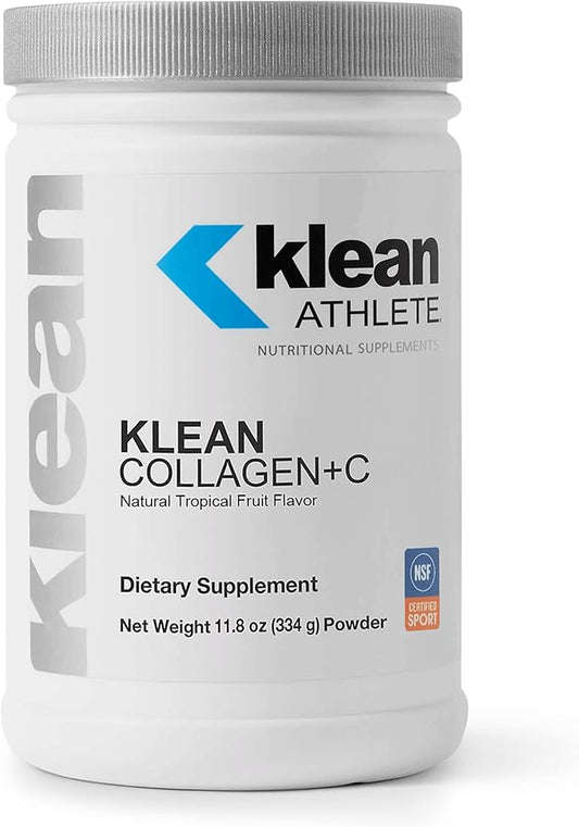 Klean Athlete Klean Collagen+C | Supports Musculoskeletal Health to Help Optimize Performance and Mobility | 11.8 Ounces | Natural Tropical Fruit Flavor