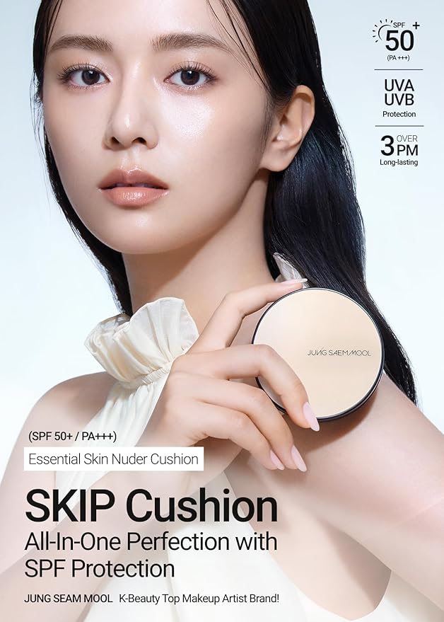 JUNG SAEM MOOL [ SPF ] Essential Skin Nuder Cushion (19 Light) | Refill Not Included (0.49 Fl Oz) | SPF50 Broad Spectrum | Natural Finish | Makeup Artist Brand