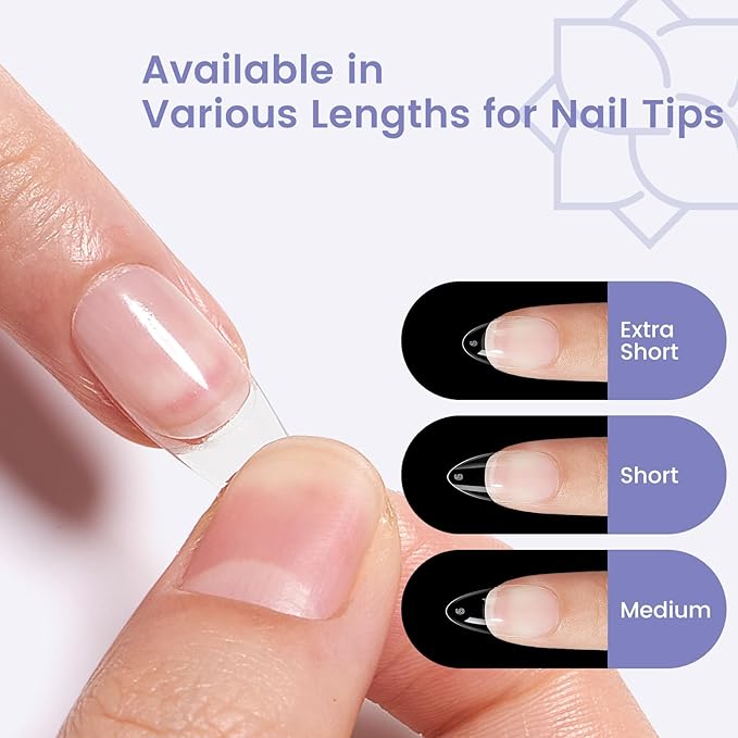 Medium Almond Nail Tips: 240PCS Soft Gel Clear Almond Pre-Shaped Nails Tips with Nail Stand, 12 Sizes Full Cover Fake Press on Nails for Acrylic Nail Tip Home DIY Salon Nails