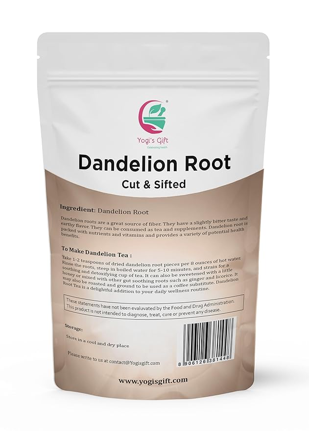 Dandelion Root 1 LB | Cut and Sifted Loose Root | by Yogi's Gift®