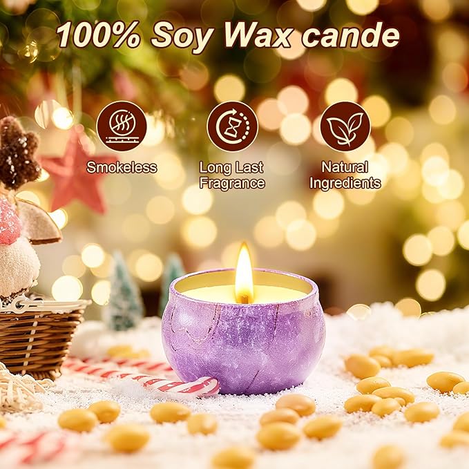 Scented Candles Gift Set, Candles for Home Scented 12 Pack, Soy Wax Aromatherapy Candle Set, 300 Hour Long Lasting, Birthday Gifts for Women Best Friends Sister Colleague