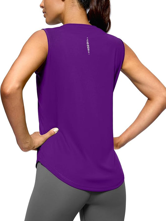 G Gradual Women's Workout Tank Tops Lightweight Sleeveless High Neck Athletic Shirts for Running Gym Tennis Pickleball