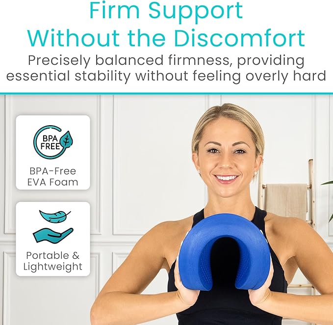 Vive Oval Balance Pad - Wobble Cushion For Physical Therapy And Rehabilitation Equipment - Soft Stability Trainer Foam For Workouts, Yoga, Core Strength And Pilates - Device For Women, Men And Kids