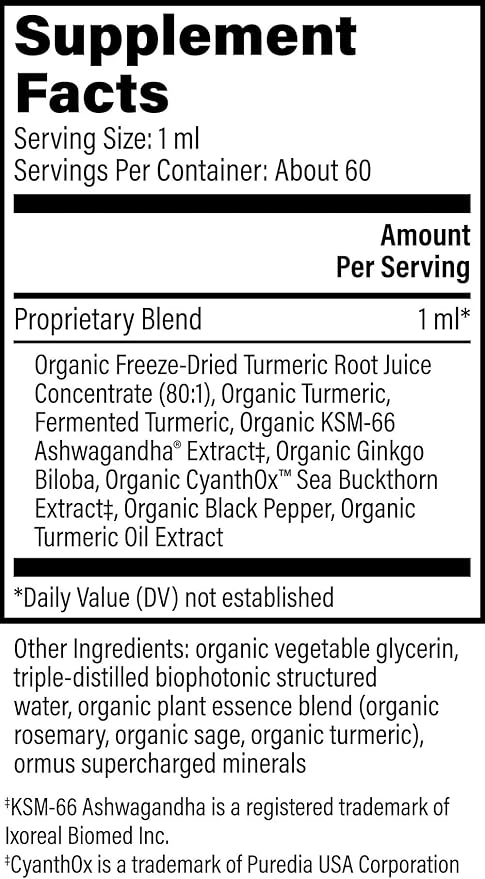 Global Healing Center Brain Health - USDA Organic Brain Supplements for Memory & Focus - Nootropics Supplement to Combat Mental Fog, Advanced Focus Factor for Adults Extra Strength - 2 Fl Oz