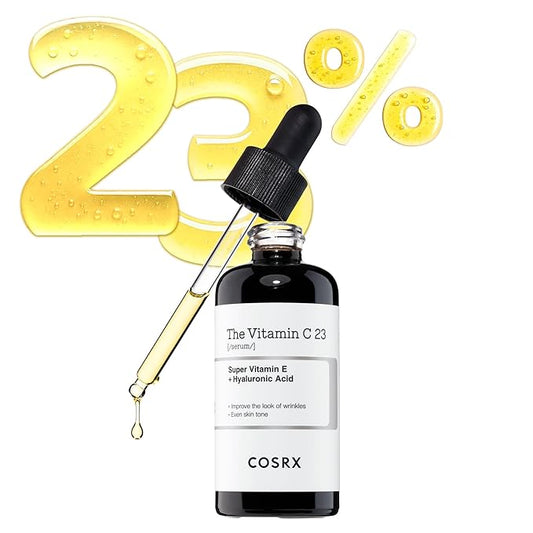 COSRX Pure Vitamin C 23% Serum with Vitamin E & Hyaluronic Acid, Hydrating Facial Serum for Fine Lines, Uneven Skin Tone & Dull Skin, 0.7oz/20g, Korean Skin Care