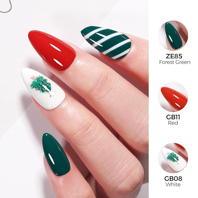 TOMICCA Red Gel Nail Polish,15ml Bright Red Gel Polish,Soak Off UV LED Cure Needed，Pure Color Long Lasting Nail Art Manicure Salon DIY Design