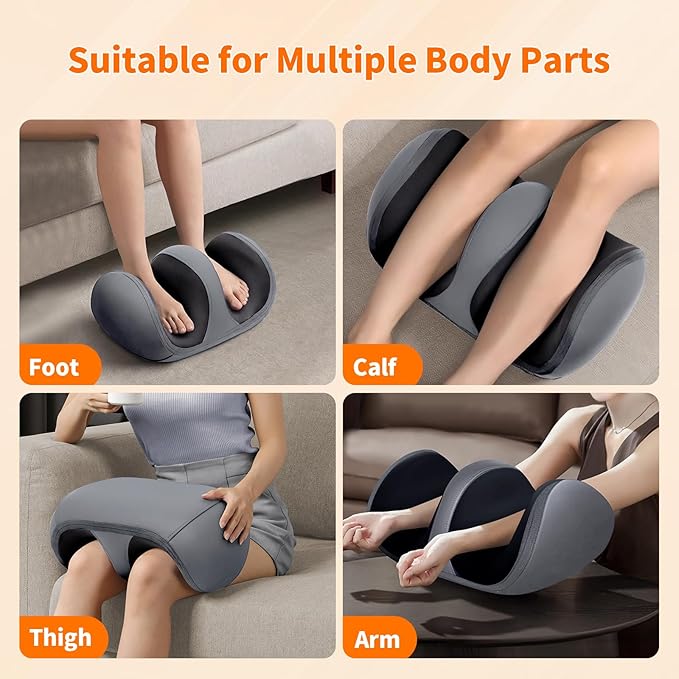 Foot and Calf Massager with Heat, Shiatsu Kneading Foot Massager for Pain Relief, Deep Tissue Massager Machine with Massage Roller, Wired Remote, Gifts for Mom Dad