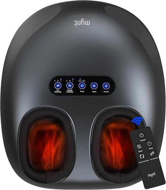Mynt Foot Massager with Heat, FSA Eligible HSA Approved Shiatsu Foot Massager for Plantar Fasciitis & Daily Relaxation, Multi-Modes Feet Warmer with Remote Control Fits Up to 14, Gifts for Mom Dad