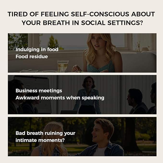 Smart Electric Oral Spray - Probiotic Mouth Spray Fresh Breath, Alcohol Free Breath Spray for Bad Breath, Rechargeable, Travel Size, Various Flavors with 3 Flavors Cartridges