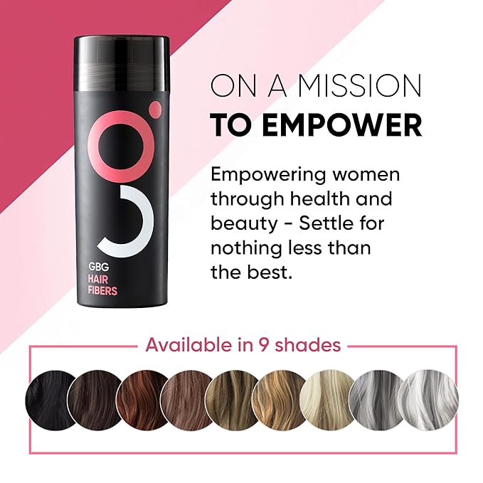 GBG Hair Fibers for Thinning Hair & Bald Spots (Medium Brown) - 25g Bottle - Conceals Hair Loss - Instant Cover Up & Volume in 30 Seconds, Hair Powder for Women & Men - Cruelty Free