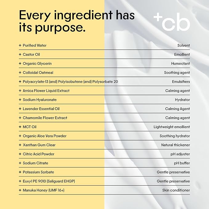 Clearbody Organics Manuka Honey Cream - 2 fl oz, Pack of 1 - Soothing Eczema Cream - Deep Hydration with Colloidal Oatmeal - Instant Manuka Relief for Dry, Itchy Skin