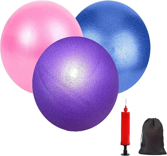 Exercise Pilates Mini Yoga Balls Barre Small for Home Stability Squishy Training Physical Therapy Improves Balance with Pump