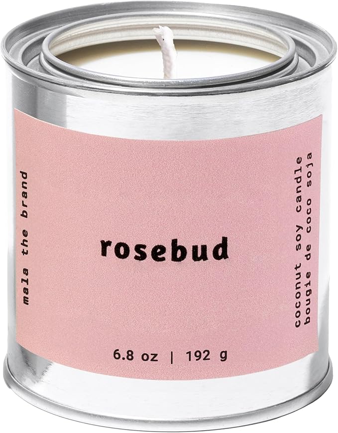 MALA Rosebud Cream Cedarwood & Rose Candle for Home – Aromatherapy Scented Candle – Vegan Soy – 45 Hour Clean Burn – Organic Non Toxic Candles – Cozy Room Decor – 6.8 oz
