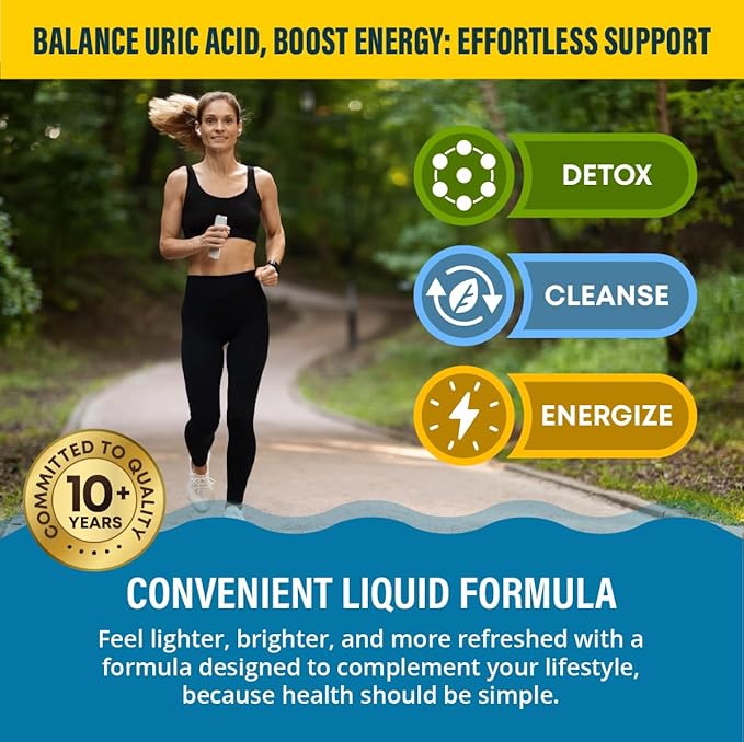 Uricel - Advanced Uric Acid Support & Cleanse Supplement - Joint & Kidney Support - Liquid Delivery for Better Absorption - Tart Cherry, Chanca Piedra, Celery Seed & Turmeric - 2 fl oz