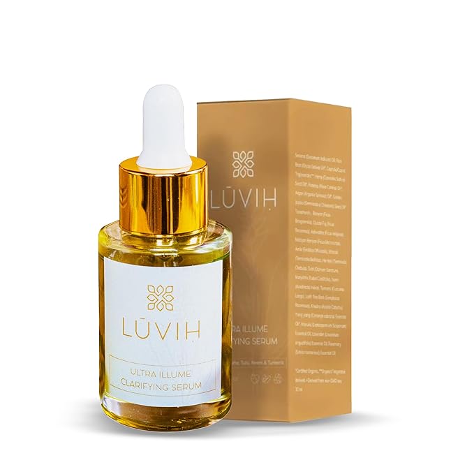 LUVIH Ultra Illume Face Serum with Triphala, Neem & Turmeric – Ayurvedic Dark Spot Corrector for Acne Marks, Blemishes & Uneven Skin Tone – 30 mL
