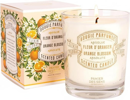 Panier des Sens – Orange Blossom Candle - Long Lasting Scented Candles for Home – Gift – 100% Natural Cotton Wick – Decorative Candles Home Gifts - 6.3oz
