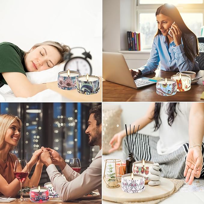 36 Pack Christmas Scented Candles Set for Home, Relaxing Stress Relief, Aromatherapy - Natural Soy Wax and Fragrance - Gifts for Women, Mom, Best Friend, Wife, Birthday