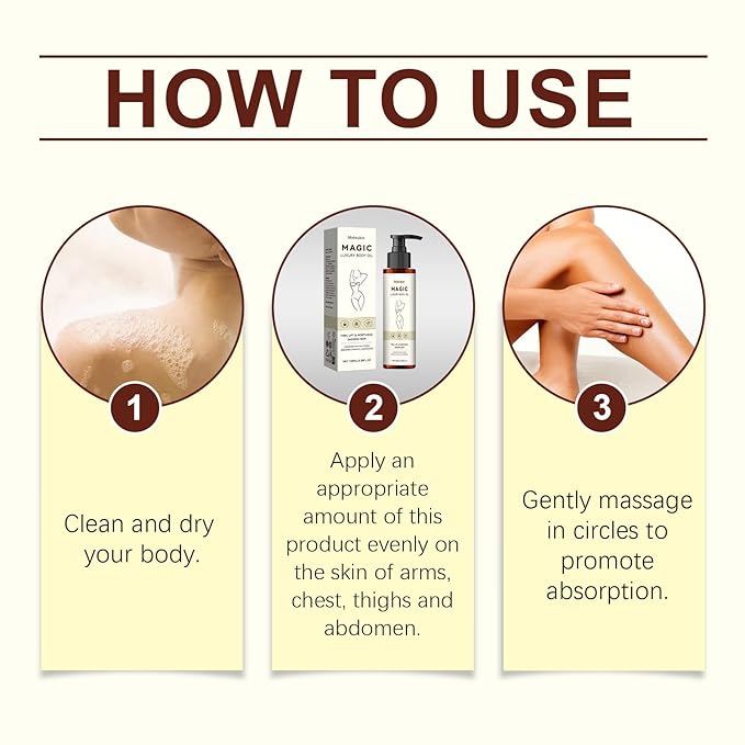 Magic Luxury Body Oil,Jojoba Ginger Extract – Skin Firming, Intense Hydration for Dry Skin, Nourishing Full Body Treatment, Non-Greasy Fast Absorbing Formula